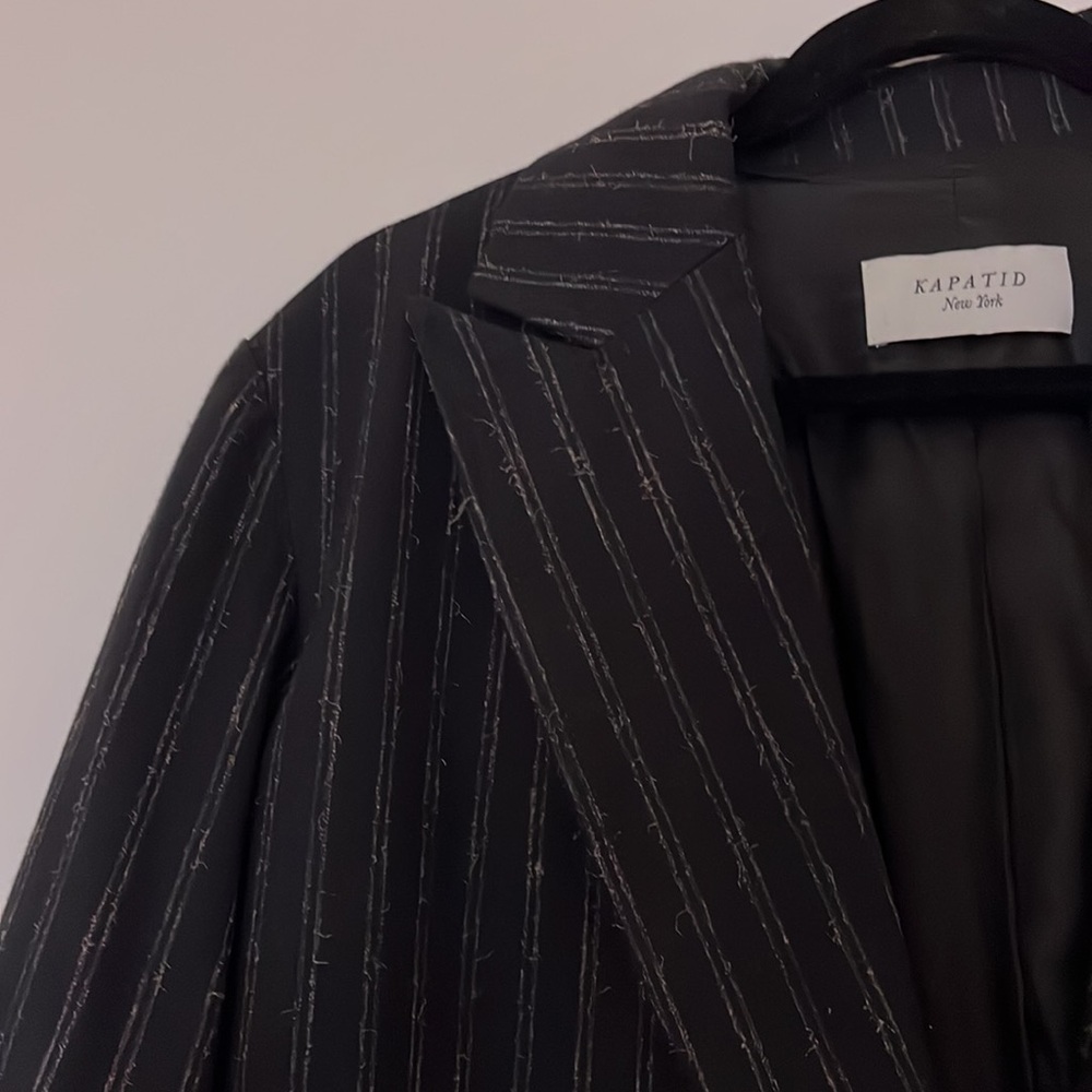 Kapatid Chalk Stripe Tailored Oversized Top Coat